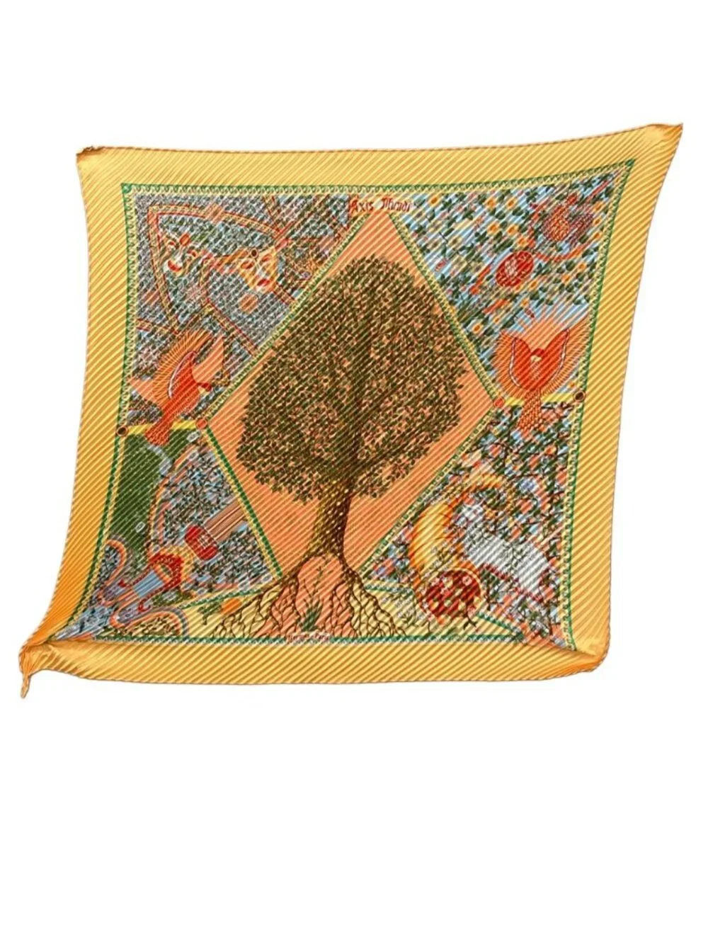 Hermes Scarf Carre 90 Silk 100% Axis Mundi